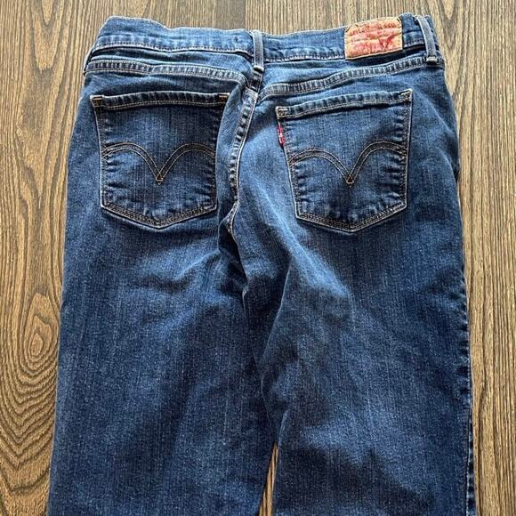 Levi's Womens 505 Straight Jeans Mid Rise Denim Stretch Medium Wash Blue Size 4 - Picture 10 of 10